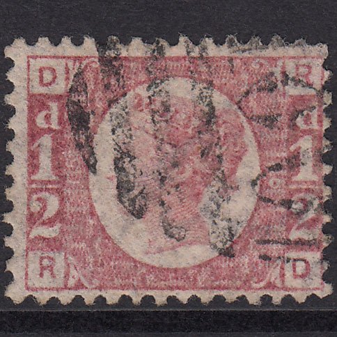 GB QV 1870 1/2d Rose Plate 15 SG49-G4 RD FU