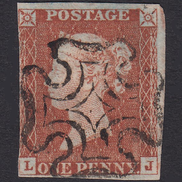 GB QV 1841 1d Plate 26 SG8-B1(1) LJ FU Missing Imprimatur 3 Margins MX
