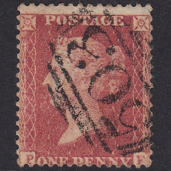 GB QV 1857 1d Rose-Red Plate 47 SG40-C10(1) PF FU Manningtree 503