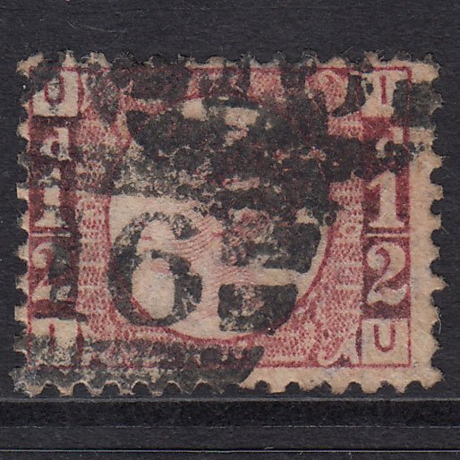 GB QV 1870 1/2d Rose-Red Plate 10 SG48-G4 GU