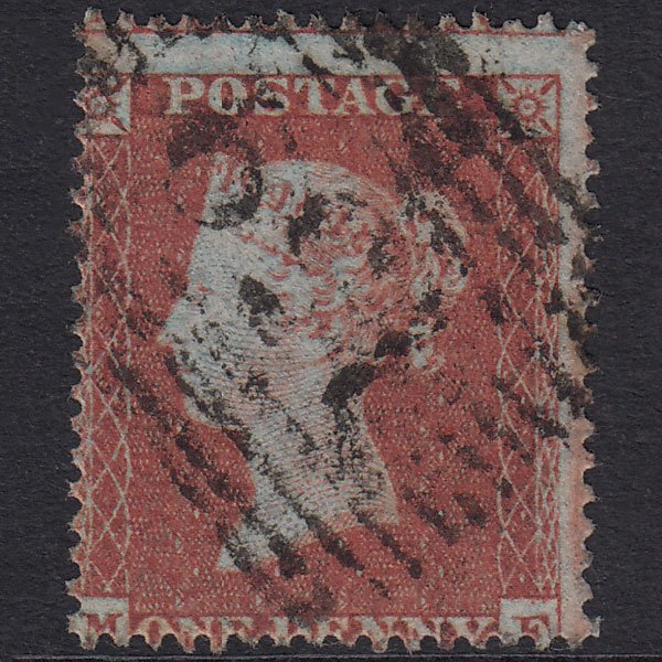 GB QV 1854 1d Red-Brown Plate 200 SG17-C1(1) MF GU Glasgow 159