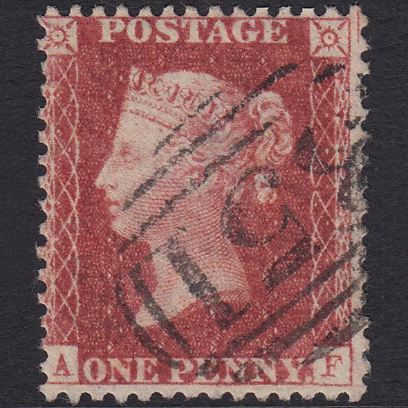 GB QV 1857 1d Pl 62 SG41-C10(2) Marginal Mark AF FU Miss Imp Helston 351