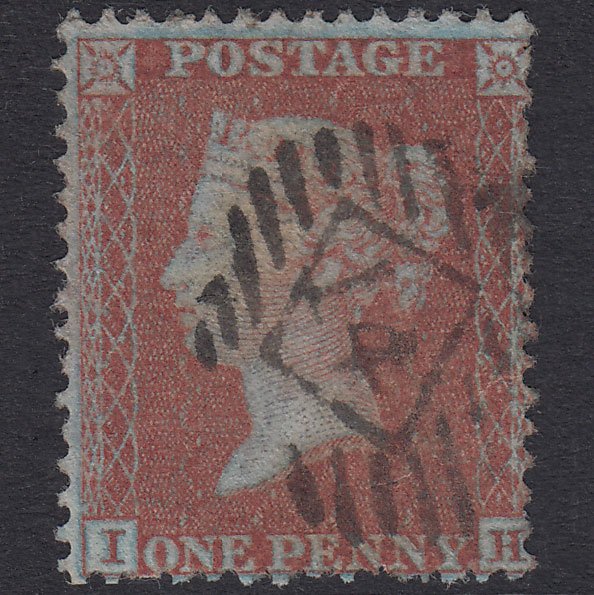 GB QV 1855 1d Deep Red-Brown Plate 4 SG24A-C3(2) IH GU London IS 14