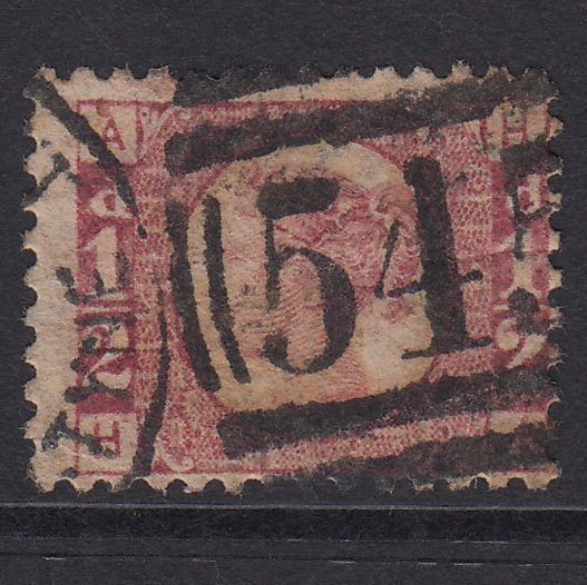 GB QV 1870 1/2d Rose-Red Plate 4 SG48-G4 HA GU Newcastle 545