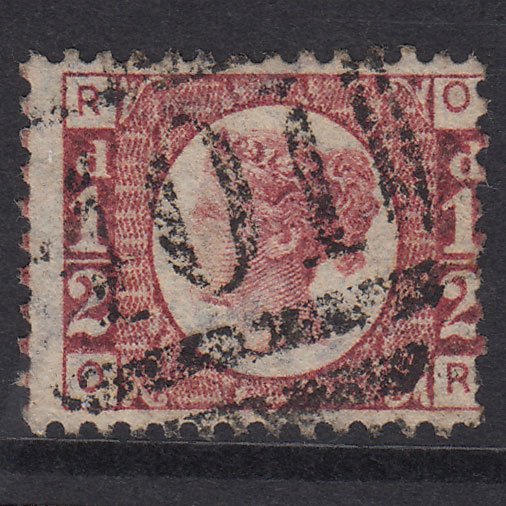GB QV 1870 1/2d Rose-Red Plate 1 SG48-G4 OR GU Ilminster 401