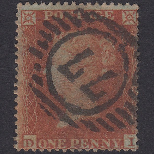 GB QV 1854 1d Red-Brown Plate 197 SG17-C1(1) DI London D&S 77