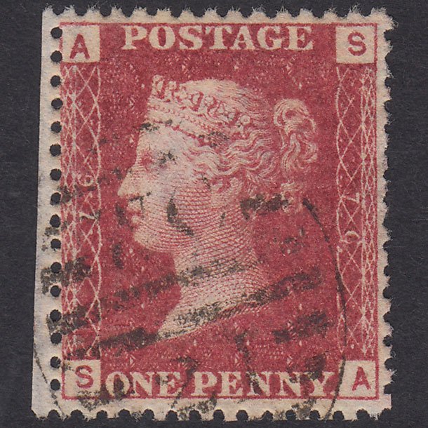 GB QV 1864 1d Lake-Red Plate 76 SG44-G1(2) SA GU