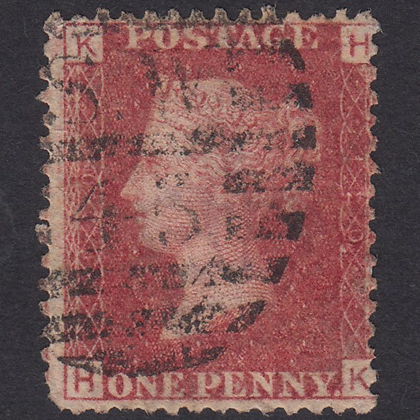 GB QV 1864 1d Lake-Red Plate 120 SG44-G1(2) HK GU London D&S sw45