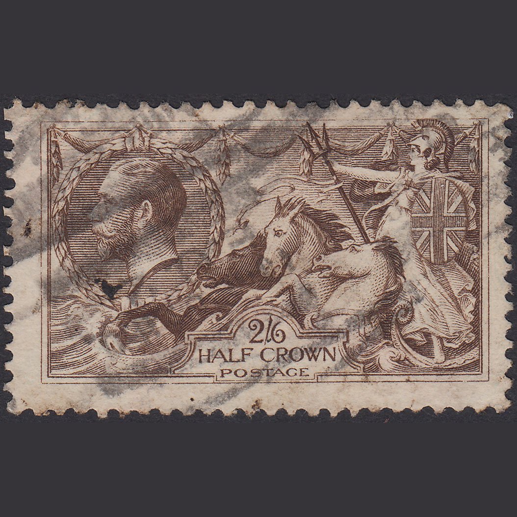 GB KG5 1918 2/6 Pale Brown Seahorses SG415A-N65(4) GU