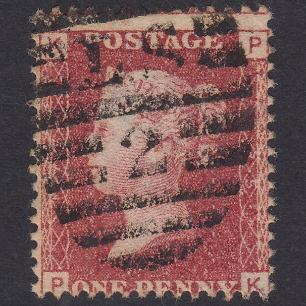 GB QV 1864 1d Lake-Red Plate 175 SG44-G1(2) PK FU London D&S LS2