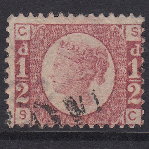 GB QV 1870 1/2d Rose-Red Plate 6 SG48-G4 SC VFU Light Cancel