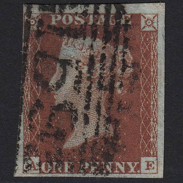 GB QV 1841 1d Red-brown (Plate 56) SG8-B1(1) AE FU Glasgow 159 4 Margins