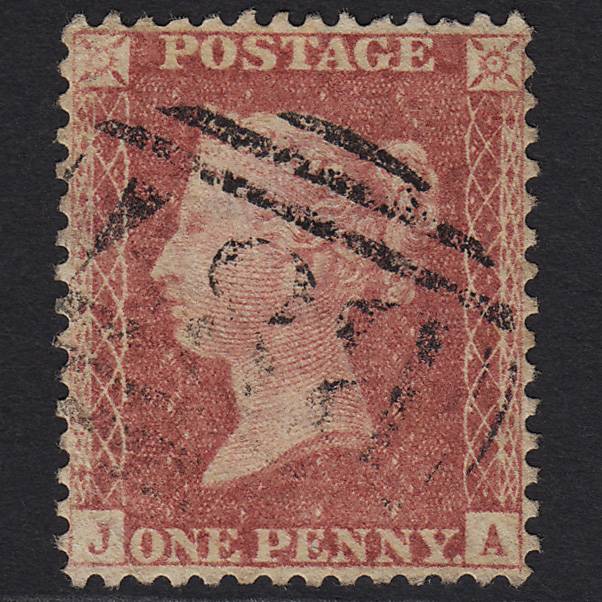 GB QV 1857 1d Rose-red (Plate 66) SG40-C10(1) JA GU Weybridge B87 Type A