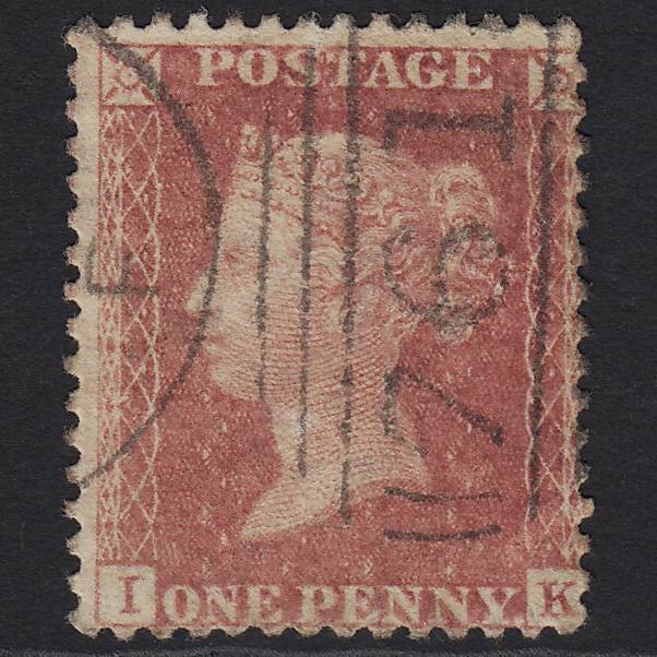 GB QV 1857 1d Rose-red SG40-C10(1) IK FU Sunderland 761