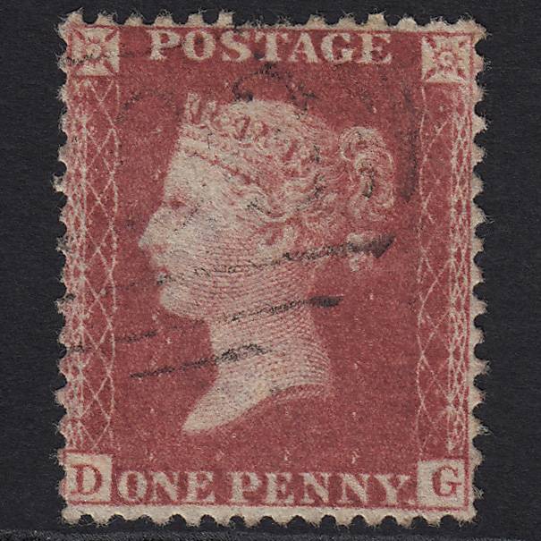 GB QV 1857 1d Rose-red (Plate 60) SG40-C10(1) DG GU Light Cancel