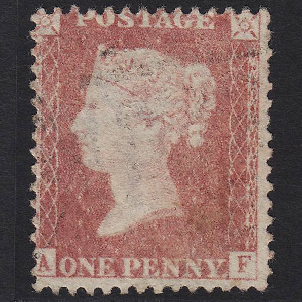 GB QV 1857 1d Rose-red SG40-C10(1) AF GU Light Cancel