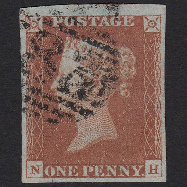 GB QV 1841 1d Red-brown (Plate 68) SG8-B1(1) NH FU 4 Good to Huge Margins