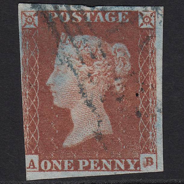 GB QV 1841 1d (Plate 78) SG8-B1(1) AB GU Missing Imprimatur Blue Scots Cancel