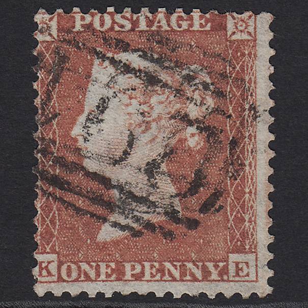 GB QV 1855 1d Red-brown (Plate 200) SG22-C2(1) KE FU Fairford 294