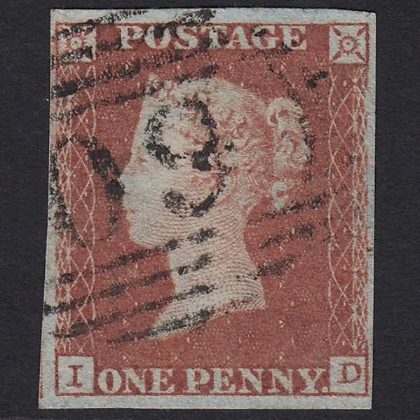 GB QV 1841 1d Red-brown (Plate 89) SG8-B1(1) ID FU 4M Imperf