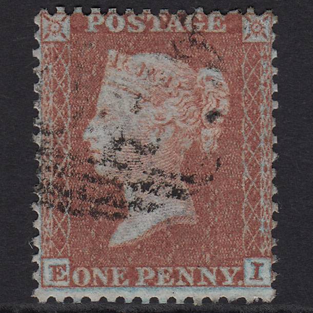 GB QV 1855 1d Red-brown (Plate 10) SGC6(1) EI FU Light Bideford 70