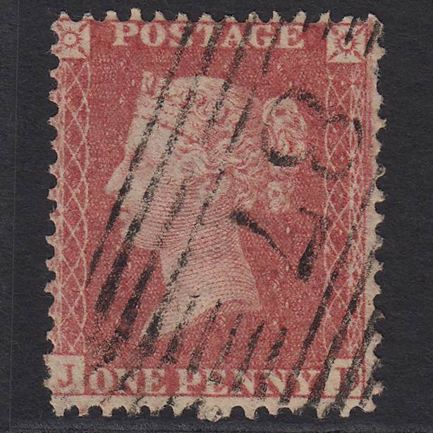 GB QV 1857 1d Rose-red (Plate 27) SG40-C10(1) JD FU Cullen 87