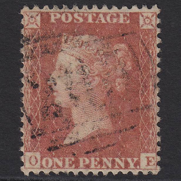 GB QV 1857 1d (Plate 52) SG40-C10(1) OE FU Light Cancel Perfect Centring