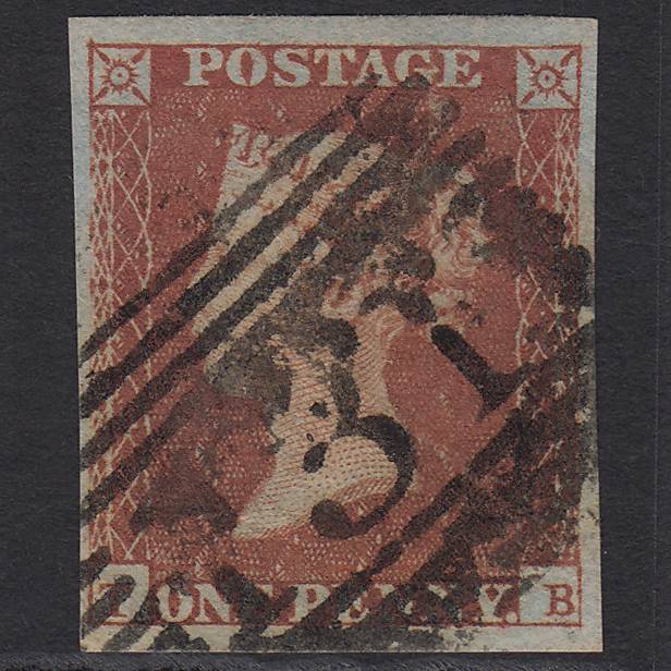 GB QV 1841 1d (Plate 126) SG8-B2(1) TB FU 4M Imperf Edinburgh 131