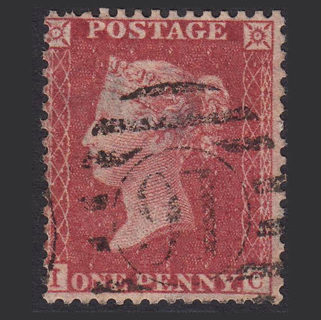 GB QV 1857 1d Rose-red (Plate 37) SG40-C10(1) IC GU London D&S 91