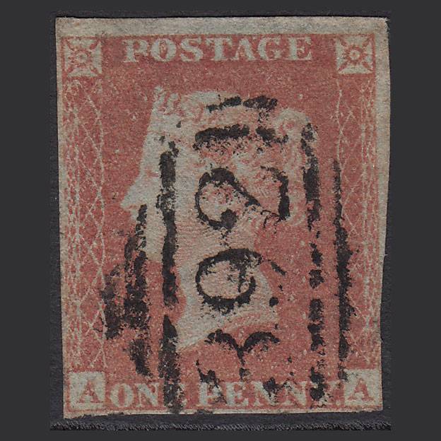 GB QV 1841 1d Pl 167 SG8-B2(1) AA GU Missing Imprimatur 3m Lambourne 392
