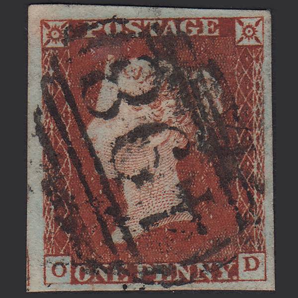 GB QV 1841 1d Plate 47 SG10-B1(4) OD FU 4 Good Margins Manchester 498