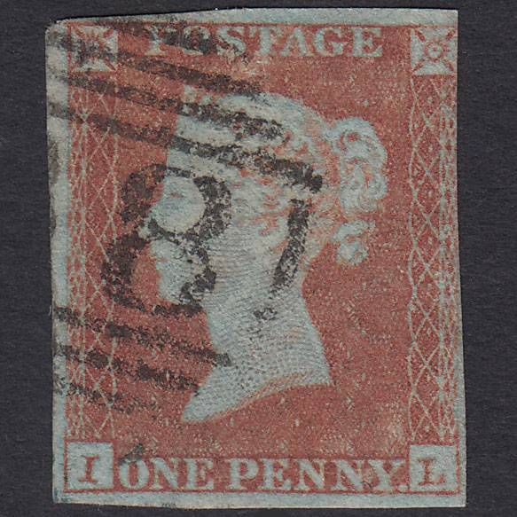 GB QV 1841 1d Red-brown (Plate 94) SG8-B1(1) IL GU Missing Imprimatur 3M