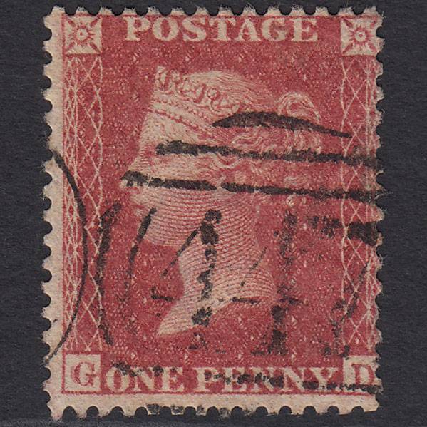 GB QV 1857 1d (Plate 48) SG40-C10(1) Constant Variety GD FU Leeds 447