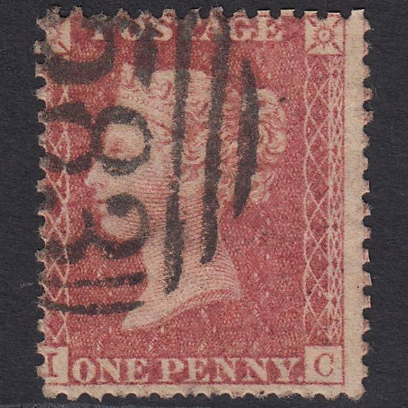 GB QV 1857 1d Rose-red (Plate 36) SG40-C10(1) IC GU Nottingham 583 Misperf