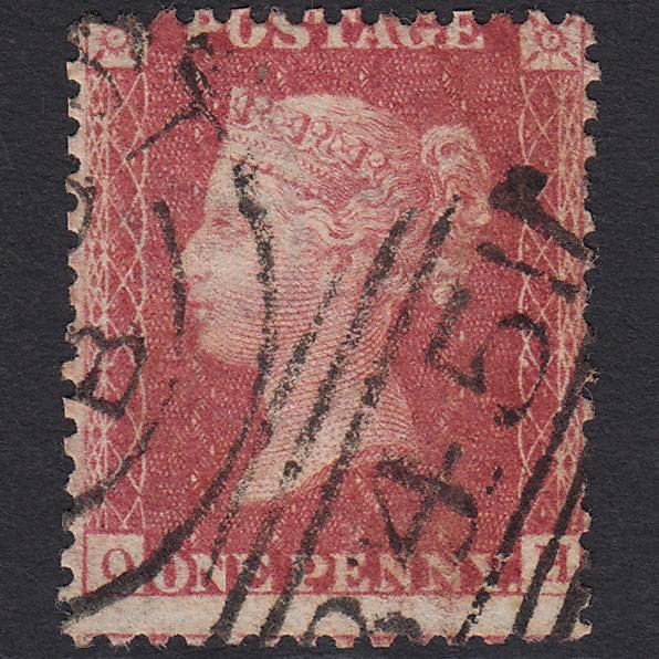GB QV 1857 1d Rose-red (Plate 34) SG40-C10(1) QH GU Haverfordwest 345 Misperf