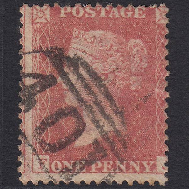 GB QV 1857 1d Pale Rose Pl 59 SG39-C10(3) FJ GU Ilminster 401 Misperf