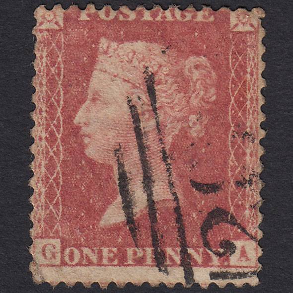 GB QV 1857 1d Rose-red (Plate 62) SG40-C10(1) GA GU