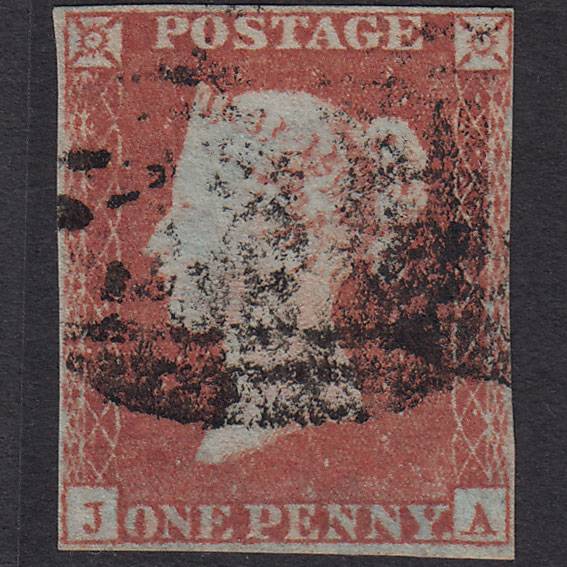 GB QV 1841 1d Red-brown (Plate 119) SG8-B1(1) JA GU nr 4 Margins