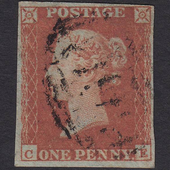 GB QV 1841 1d Red-brown (Plate 95) SG8-B1(1) CE GU 4 Margins