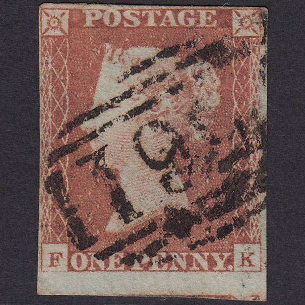 GB QV 1841 1d Red-brown (Plate 68) SG8-B1(1) FK GU 4 Margins Newport 561