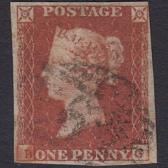 GB QV 1841 1d Red-brown (Plate 114) SG8-B1(1) BG GU 4 Margins