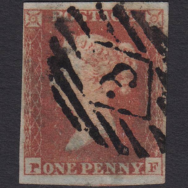 GB QV 1841 1d Red-brown (Plate 99) SG8-B1(1) PF GU 4 Margins London IS 3