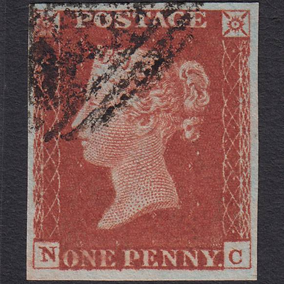 GB QV 1841 1d Deep Red-brown (Plate 60) SG10-B1(4) NC FU 4 Margins