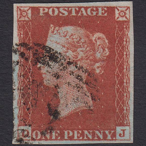 GB QV 1841 1d Deep Red-brown (Plate 60) SG10-B1(4) OJ FU 4 Margins