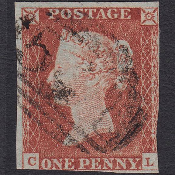 GB QV 1841 1d Red-brown (Plate 52) SG8-B1(1) CL GU Newark 541
