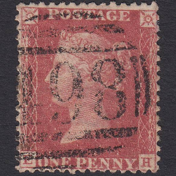 GB QV 1857 1d (Plate 66) SG40-C10(1) EH FU Manchester 498 Well Centred