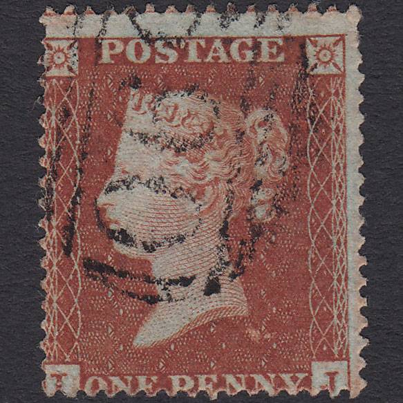 GB QV 1854 1d Red-brown (Plate 201) SG17-C1(1) IJ FU Misperf