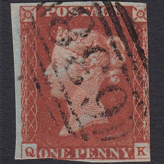GB QV 1841 1d Deep Red-brown (Plate 60) SG10-B1(4) QK GU Retford 638