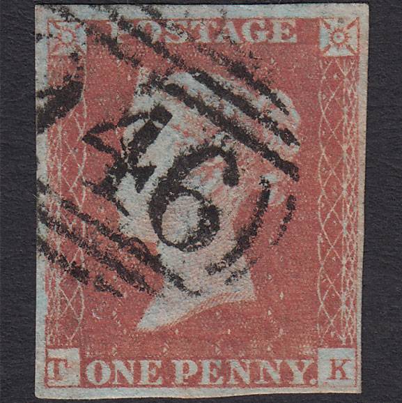 GB QV 1841 1d Red-brown (Plate 84) SG8-B1(1) TK GU 4M Middlesborough 946