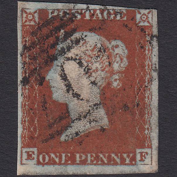 GB QV 1841 1d Deep Red-brown (Plate 53) SG10-B1(4) Ivory Head EF GU nr 4M